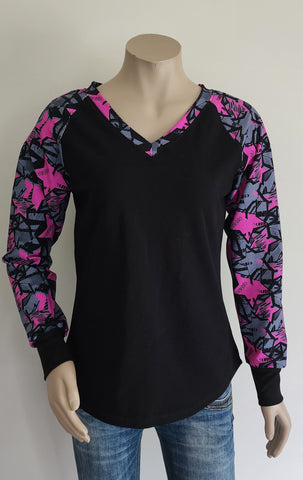 Black & Pink Star Sweatshirt
