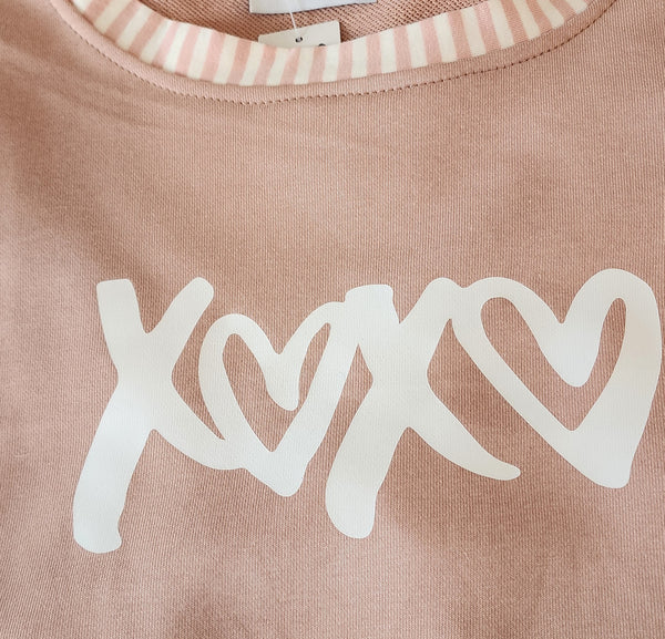 Blush Heart Batwing Top