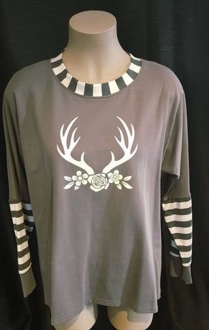 Taupe French Terry Top