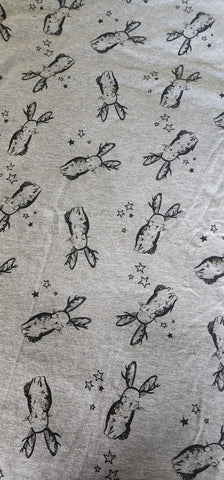 Grey Rabbit Cotton Spandex Fabric