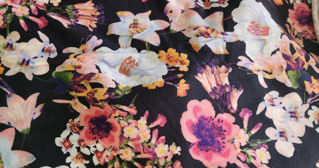 Floral Cotton Spandex Fabric