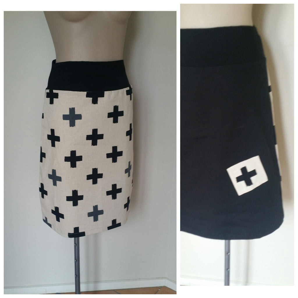 Taupe Cross Skirt