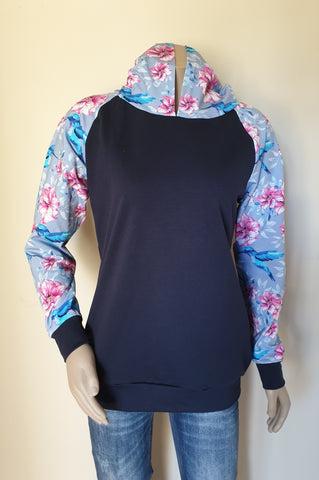 Navy Blue Hummingbird Hoody