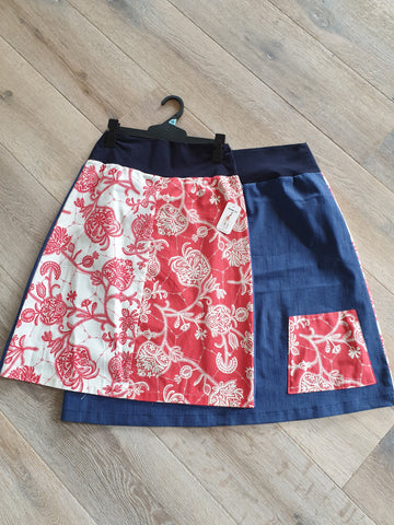 Amy Floral Denim Skirt