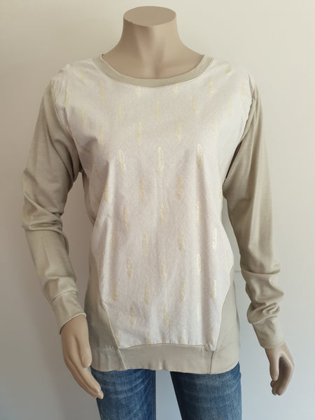 Fawn Metallic Feather Jumper