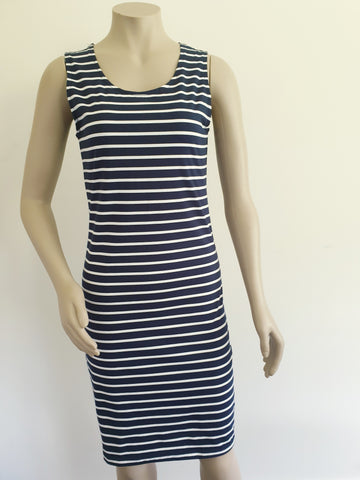 Navy & White Stripe Singlet Dress
