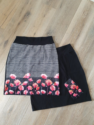 Reversible Black Knit Skirt