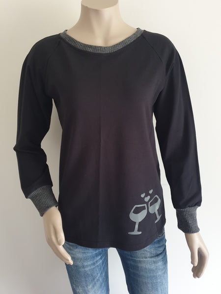 Black Wineglass or Dandelion Sweatshirt