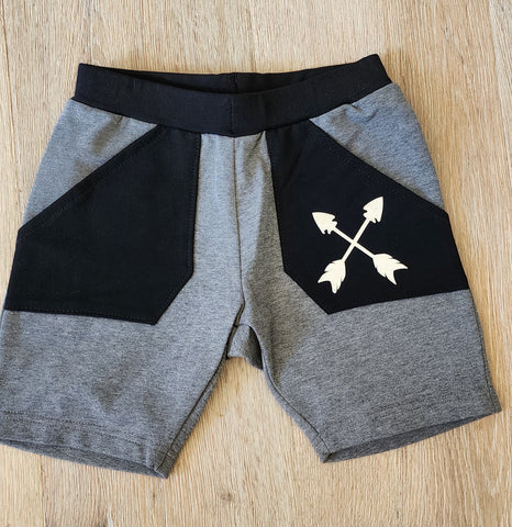 Grey - Silver Arrow  Shorts