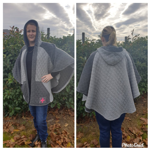 Quilted Cross Cape with Hood